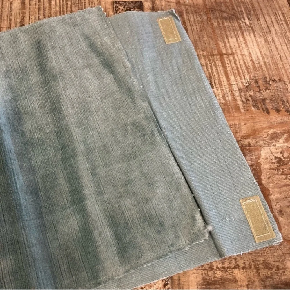 8pcs Fabric Samples Lot - Rustic Blues and Greys Paisley Damask Solid